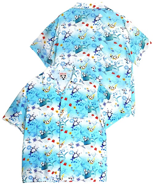 アロハティア様 PANDIESTA（パンディエスタ） アロハシャツ tシャツ シャークパンダ