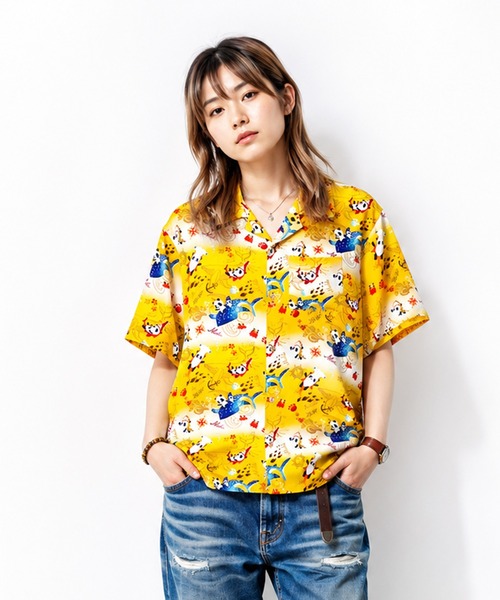 PANDIESTA（パンディエスタ） アロハシャツ tシャツ シャークパンダ