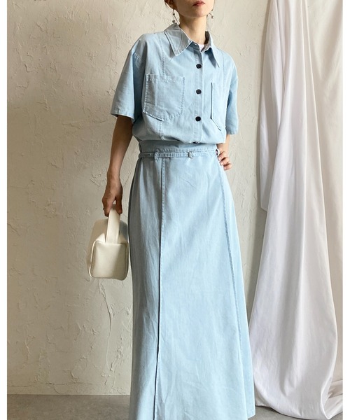 She's Closet セットアップ サマーデニムダンガリーシャツ＆スカート