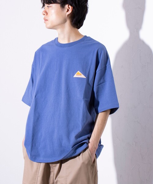 「KELTY」 半袖Tシャツ L ブルー メンズ_画像4