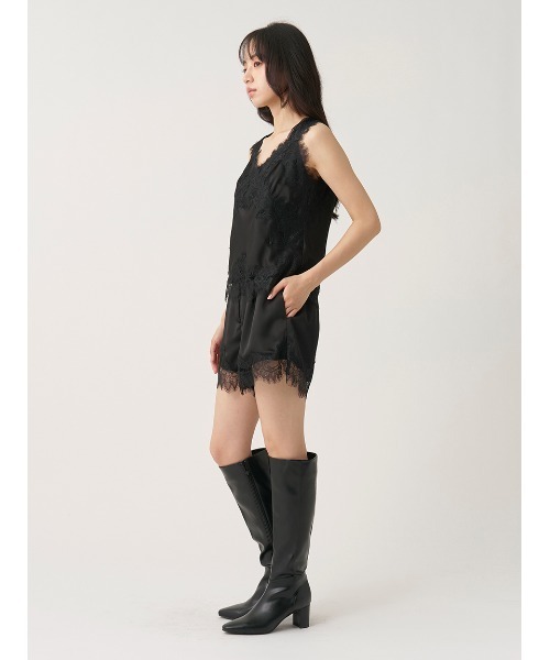 SNIDEL（スナイデル） パンツ レーストリムサテンショートパンツ
