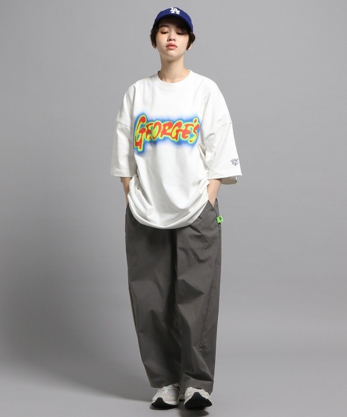 「GEORGE'S」 半袖Tシャツ MEDIUM ネイビー メンズ_画像7