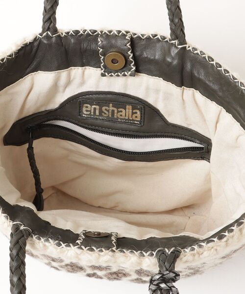 「en shallah」 トートバッグ - ブラウン レディース_画像4