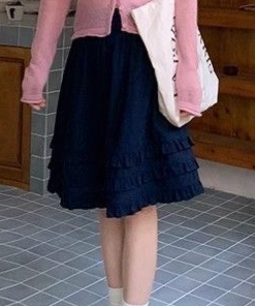 「Achic」 スカート M ブルー レディース_画像4