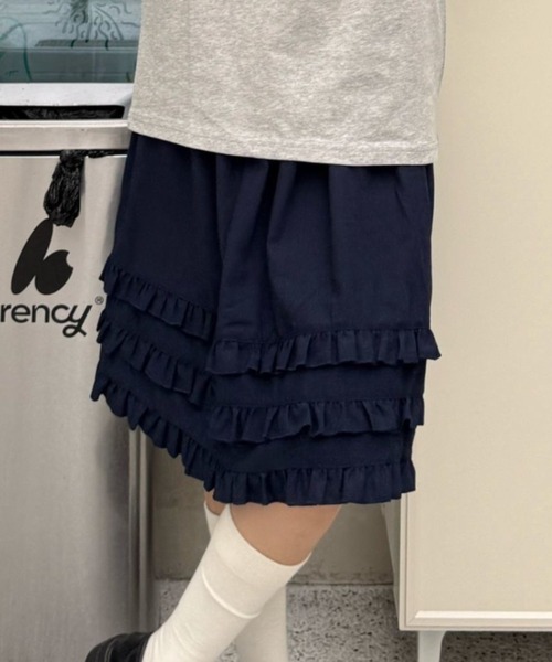 「Achic」 スカート M ブルー レディース_画像7