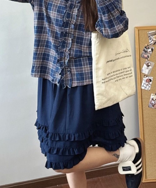 「Achic」 スカート M ブルー レディース_画像9