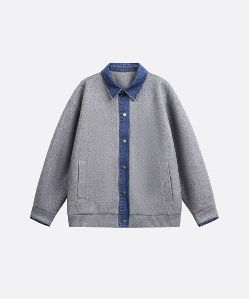 ブルゾン アウター Denim Stitching Woolly Jacket メンズ | U：UME