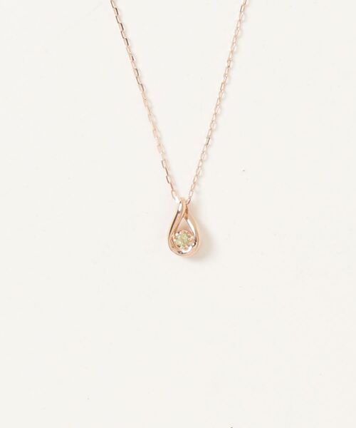ネックレス 「8月誕生石」K10ピンクゴールド ネックレス レディースの画像