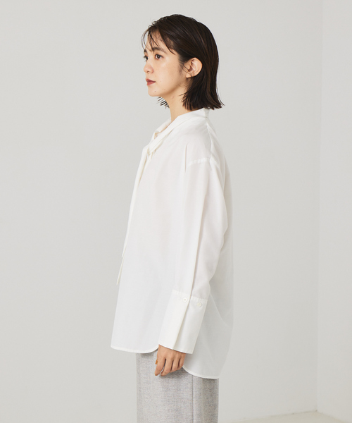 qualite シャツ ブラウス Vネックボウタイブラウス : ZOZOTOWN