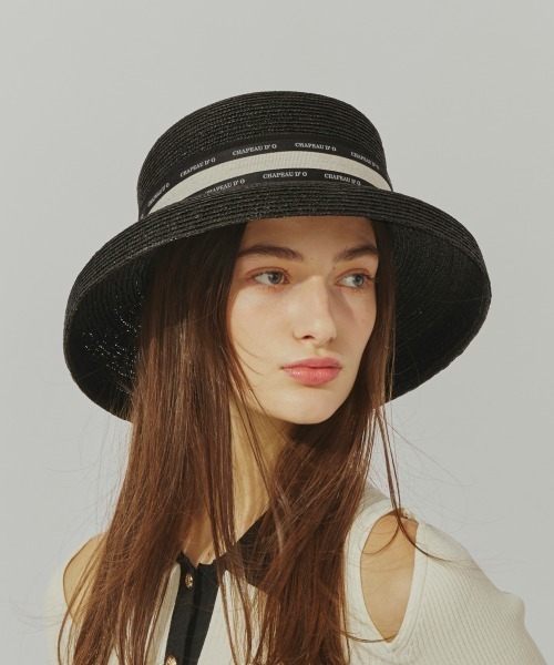 Chapeau d' O（シャポードオー） 帽子 ハット Straw-B Casablanca Logo