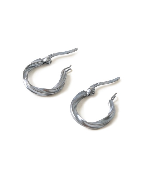 国内即発【BV】ツイスト フープ ピアス シルバー925 775172 ADPOSION ピアス シルバー925 ツイストフープピアス メンズ