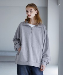 ルーズ ライン トレーナー 2色 スウエット プルオーバー cr5674 SERACE トレーナー スウェット 「SERACE」Loose silhouette half