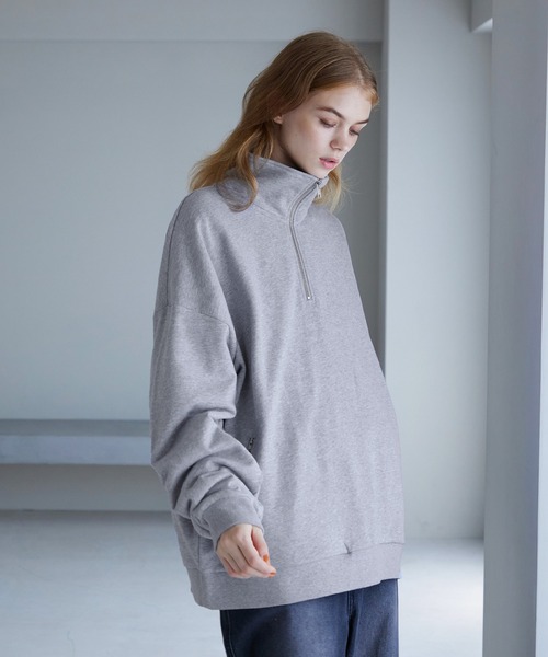 Hauls ハーフジップ トレーナー スエット hauls しんぷるはうるず ハーフZIPスウェット(ホワイト) - メルカリ