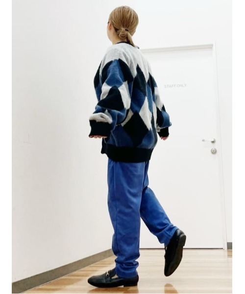 【新品未使用 Vincenzo Moscaカシミヤ半袖アーガイル柄半袖ニットF mossimo セーター ニット MOSSIMO（モッシモ）アーガイル柄V