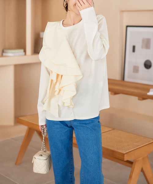 KOBE LETTUCE tシャツ アシメフリルカットソートップス