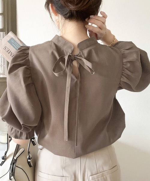 ブラウス シャツ 1枚で万能！ONとOFFで楽しむ！2wayリボンブラウス レディース classicalelf ブラウス シャツ 1枚でサマになる。前後2way