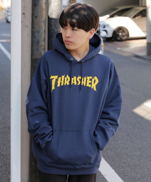 THRASHER フード付きスウェット ダークグレー THRASHER フード付きスウェット ダークグレー（ヴァンス