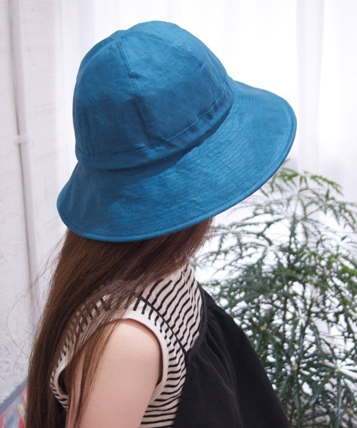 リネンストラップ　ハット polcadot 帽子 ハット Linen Bell Hat / リネン ベルハット