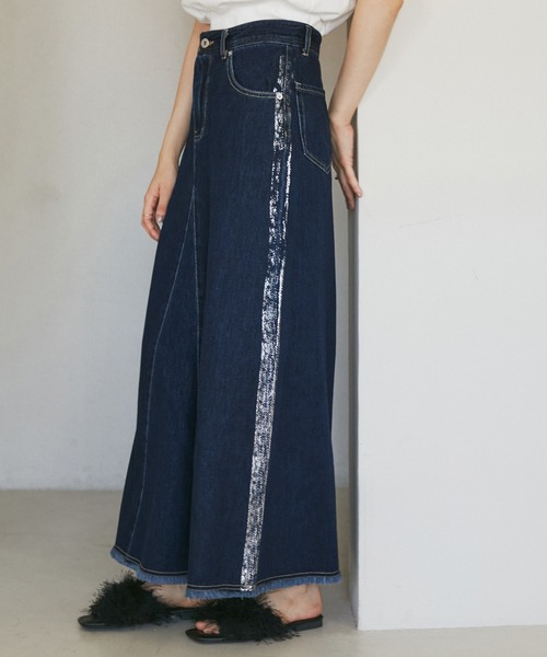 ROPE ロングフレアスカート ROPE' スカート シアーサーキュラーフレアスカート : ZOZOTOWN
