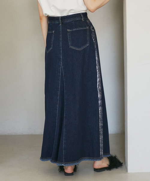 ROPE' PICNIC デニムスカート 「3サイズ展開」セミフレアロング