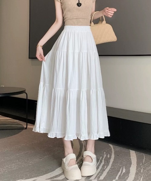 FREE STYLISTS スカート 裾フリルティアードスカート : ZOZOTOWN Yahoo