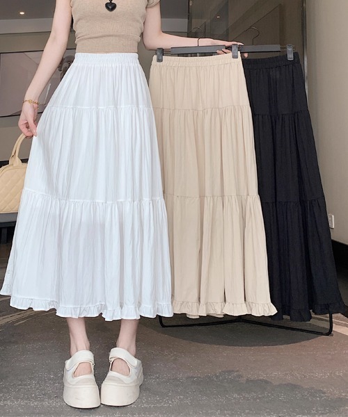 FREE STYLISTS スカート 裾フリルティアードスカート : ZOZOTOWN Yahoo