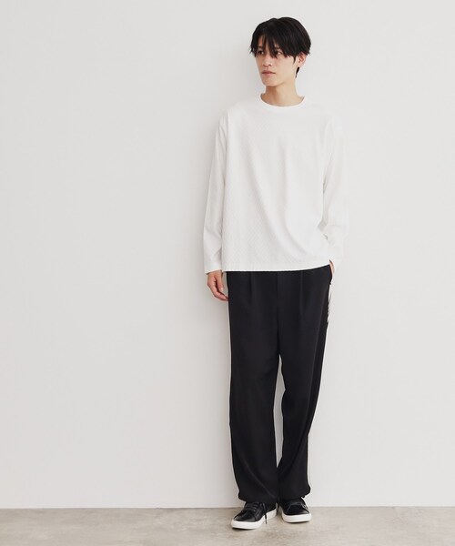 THE SHOP TK tシャツ リンクスジャカード長袖Tシャツ メンズ