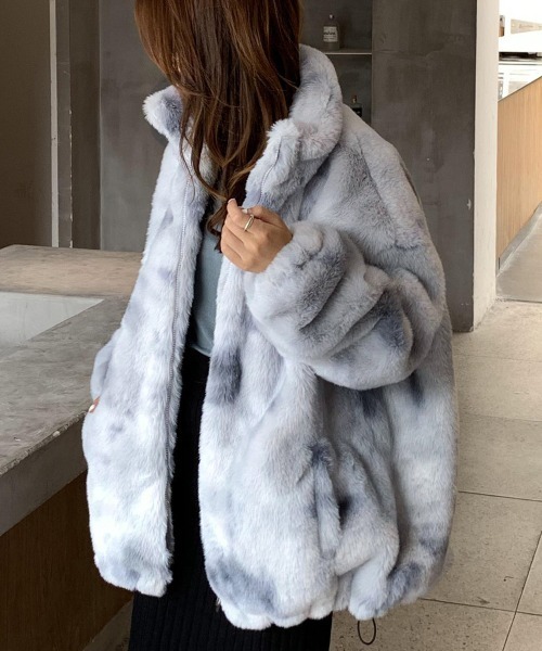 NEW GENTLEMAN ブルゾン アウター サリー フェイクファー モコモコ