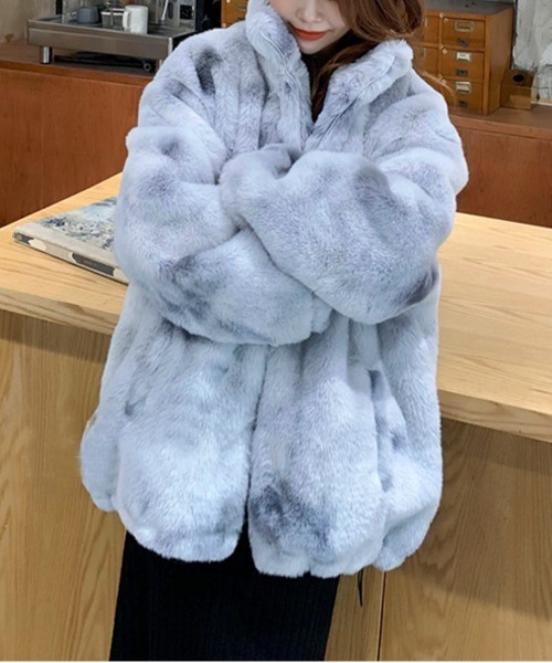 美品　BURBERRY BLUE LABELファー付　ブルゾン　ジャケット　M BURBERRY BLUE LABEL 毛皮ジャケット ファーコート - メルカリ