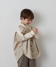 riziere ブラウス シャツ ピュアコットンバンドカラーシャツ