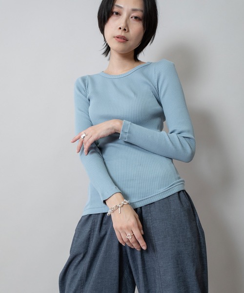 Munich（ミューニック） tシャツ コットンリブクルーネックプル