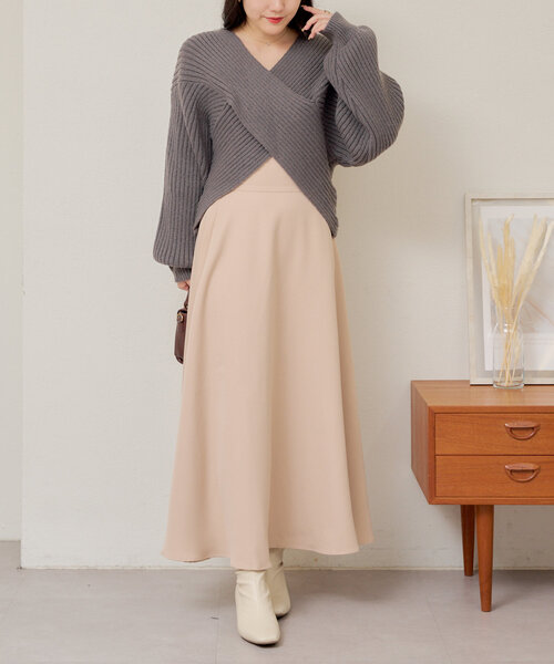 continuer de NICE CLAUP ロング スカート 「−3kg見え!」ハイ