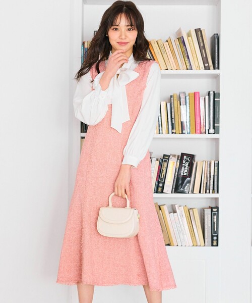 Feroux（フェルゥ） スカート 「洗える」春ツイード ジャンパー