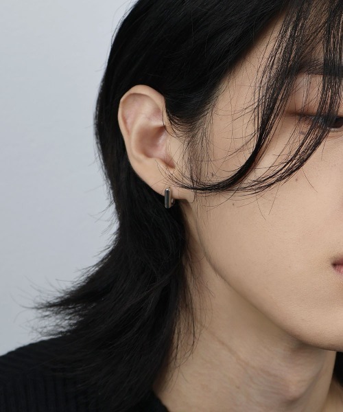 4INT. ピアス ブラス ユニークデザイン ミニフープピアス メンズ