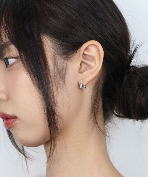4INT. ピアス ブラス ユニークデザイン ミニフープピアス メンズ