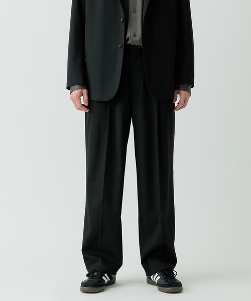 ADAM ET ROPE' スラックス 「Chambrer」ワイド テーパード