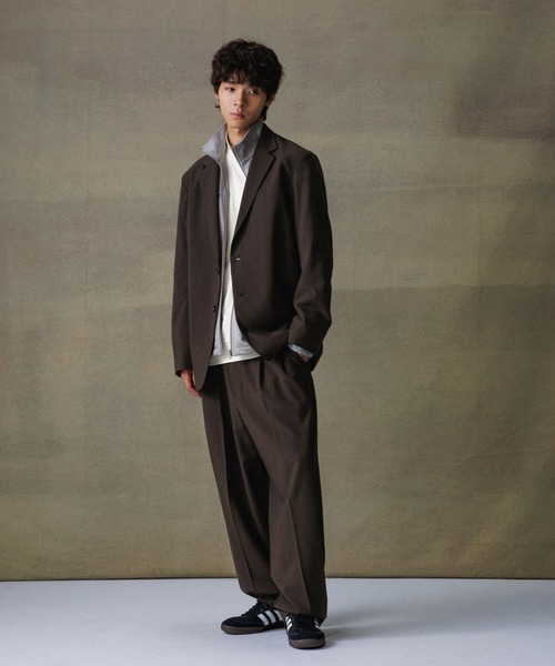 ADAM ET ROPE' スラックス 「Chambrer」ワイド テーパード