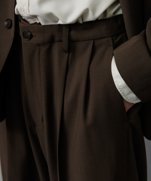 【最終価格　美品】アダムエロペ　Chambrerワイド スラックス 2023AW ADAM ET ROPE' スラックス 「Chambrer」ワイド テーパード