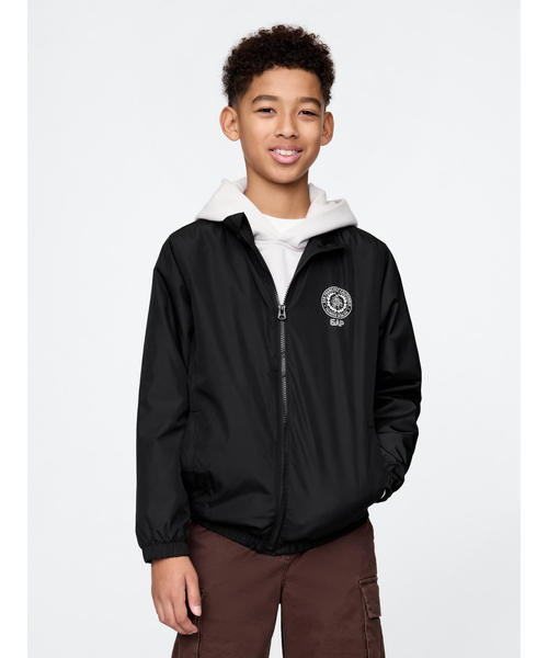 GAP キッズ130 アウター【未使用】 GAP ブルゾン ジャンバー アウター GAPロゴ ウィンドブレーカー