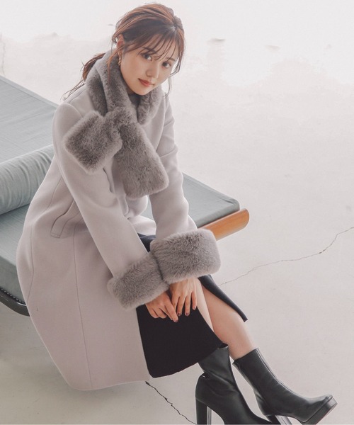 「PROPORTION BODY DRESSING」 ステンカラーコート SMALL グレー レディース