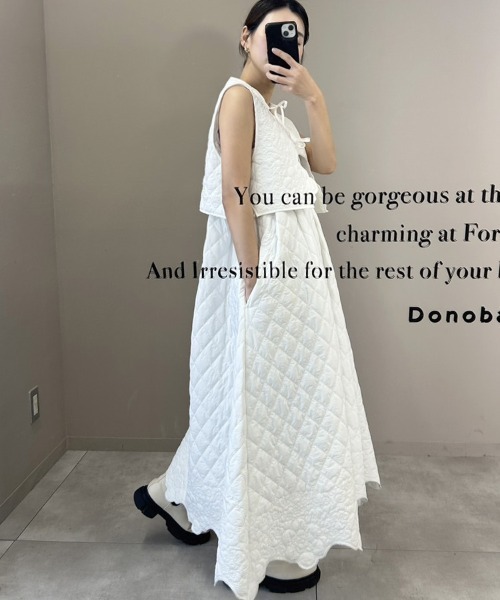 DONOBAN ワンピース 「2点セット」フラワーキルティング