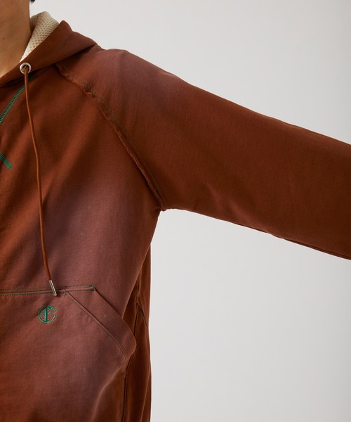パーカー AGED ZIP UP HOODIE/ジップアップフーディー/ヴィンテージ