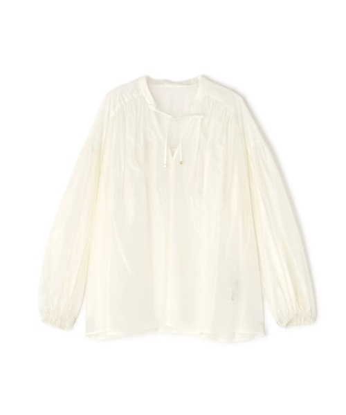 N.Natural Beauty Basic ブラウス シャツ シアーフロントリボン