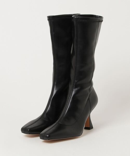 Charles & Keith 黒 レザー ブーツ CHARLES ＆ KEITH（チャールズ&キース） ブーツ 36 ブラック