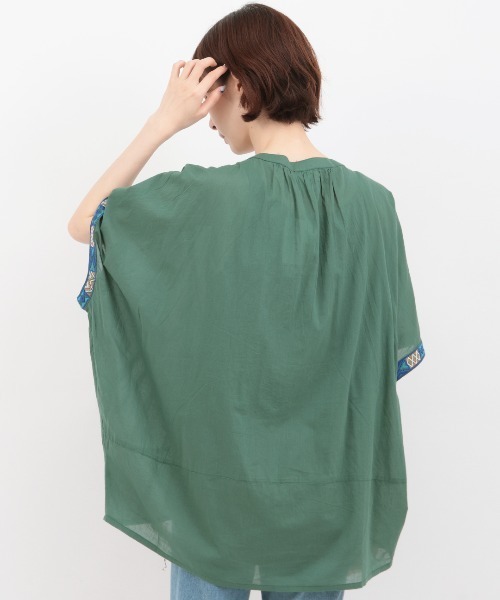 ブラウス シャツ ダシキ刺繍プルオーバー レディース チチカカ ブラウス シャツ ダシキ刺繍プルオーバー レディース