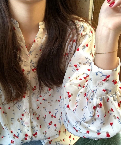シャツ/ブラウス(長袖/七分) MURRAL framed flower blouse しまむら（シャツ/ブラウス(長袖/七分)）のフリマアイテム一覧