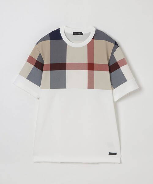 Dブラックレーベルクレストブリッジ★パネルチェック半袖Tシャツ新品M限定品 WEB・一部店舗限定】パネルクレストブリッジチェックTシャツ