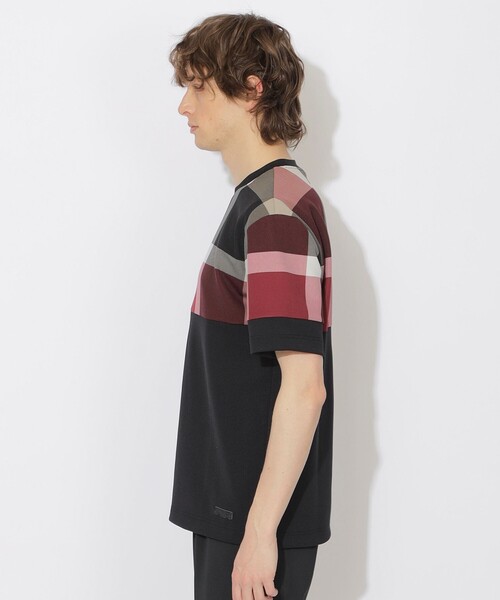 Dブラックレーベルクレストブリッジ★パネルチェック半袖Tシャツ新品M限定品 WEB・一部店舗限定】パネルクレストブリッジチェックTシャツ