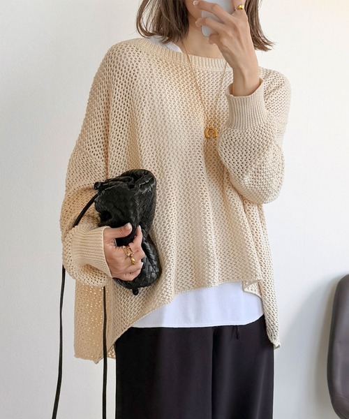 ニット セーター TINY CAT KNIT トップス レディース Girly Doll ニット セーター マルチカラーボーダーサマーニット