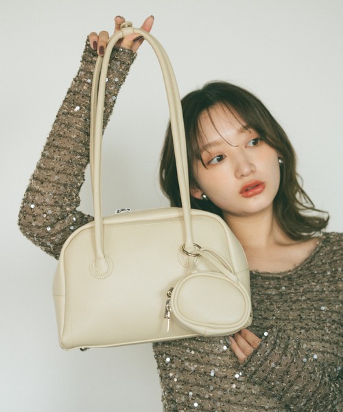 9/1までみゅう様お取り置き中【vanessabruno】 ボストンバッグ VANNIE U ショルダーバッグ バッグ ロングハンドルミニポーチ